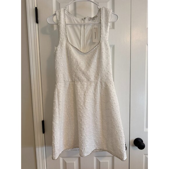 Francesca's Hallie Embellished Hem Mini Dress Bridal Mini Size M Medium - Picture 5 of 8